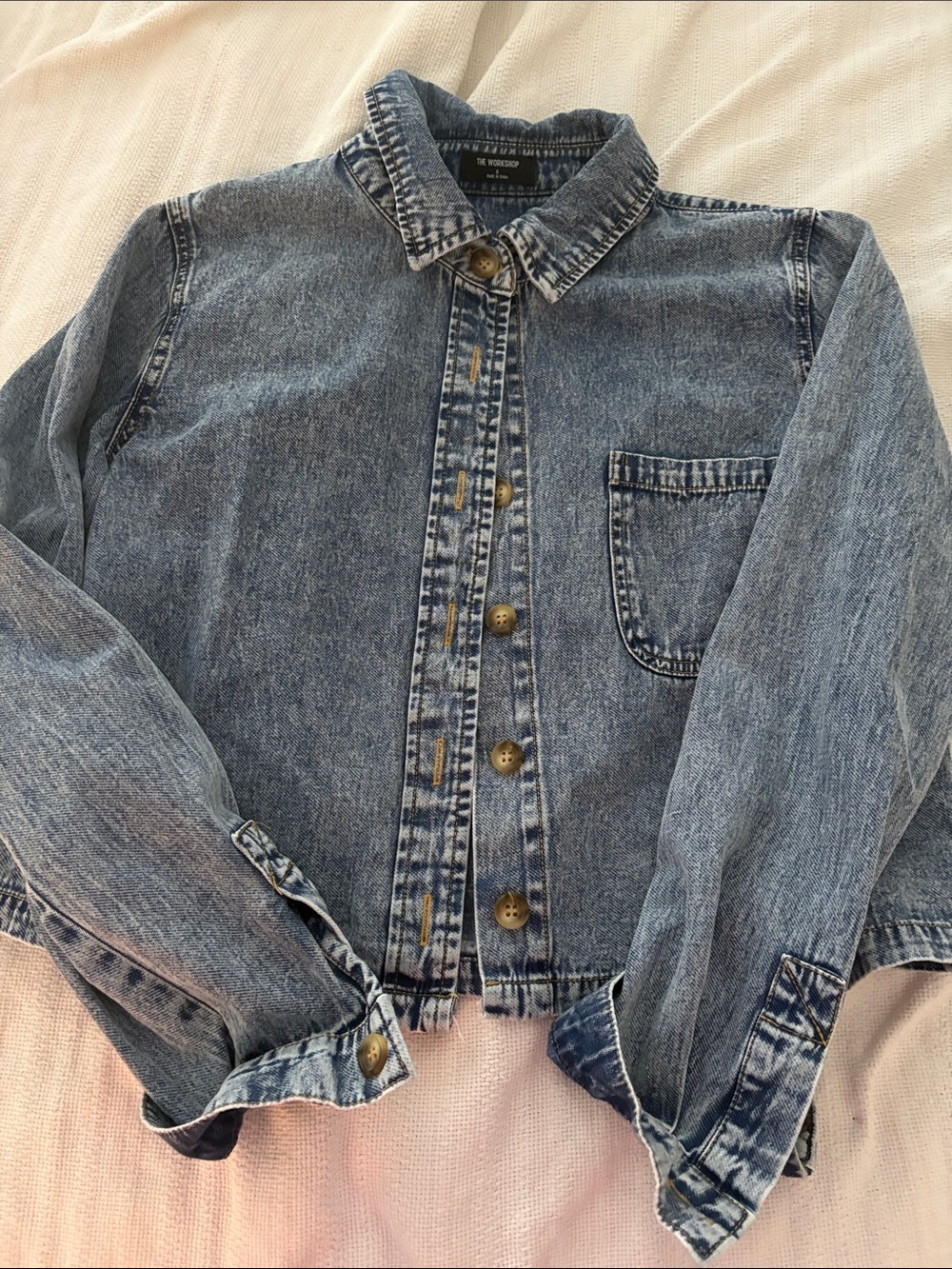 DENIM BOXY BUTTON DOWN- size small
